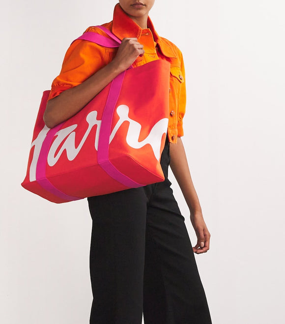 Harrods
Large Cotton Logo Tote Bag (Orange)..حقيبة كبيرة من القطن  (برتقالي )