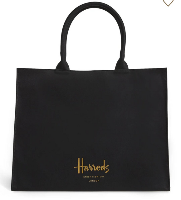 Harrods
Large Cotton Logo Tote Bag ( Black)..حقيبة كبيرة من القطن  (لون اسود)