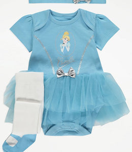 Cinderella Baby Outfit (12-18 months)..طقم ملابس سندريلا للأطفال (12-18 شهرًا)