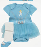 Cinderella Baby Outfit (12-18 months)..طقم ملابس سندريلا للأطفال (12-18 شهرًا)
