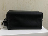 Washbag leather black...حقيبة جلدية سوداء