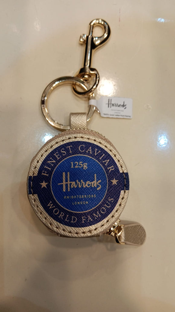 Caviar Leather Pouch Keyring..سلسلة مفاتيح من جلد الكافيار