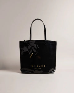 Ted Baker Women's Nicon Knot Bow Large Icon Bag - Blackحقيبة تيد بيكر النسائية بحجم كبير بأيقونية سوداء