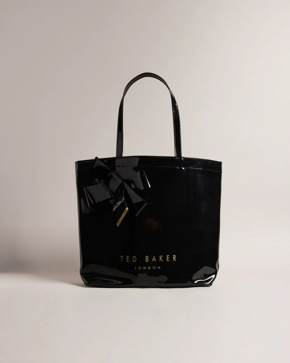 Ted Baker Women's Nicon Knot Bow Large Icon Bag - Blackحقيبة تيد بيكر النسائية بحجم كبير بأيقونية سوداء