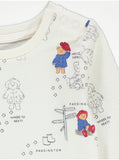 Paddington Bear Cream Ribbed Long Sleeve Pyjamas and Comforter Set