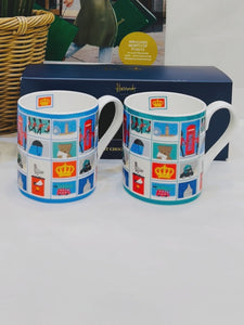 Harrods Hot Chocolate Mug (set of2)..كوبين شوكولاتة ساخنة من هارودز