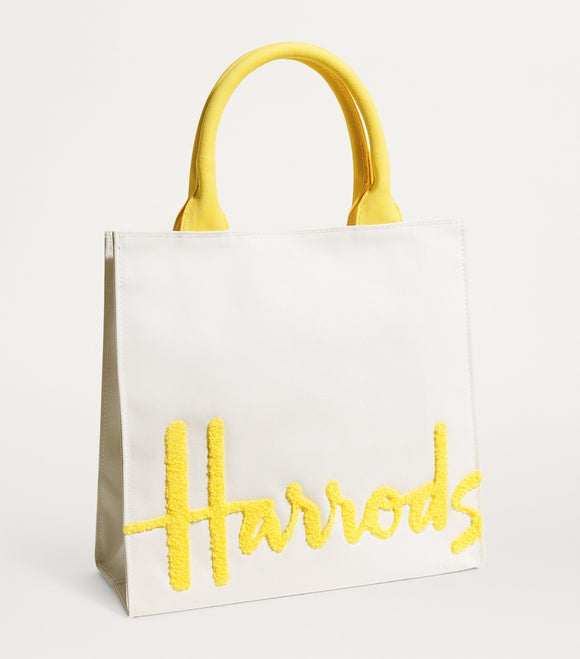 Harrods

Small Cotton Logo Tote Bag (yellow)..حقيبة صغيرة من القطن باللون الاصفر)