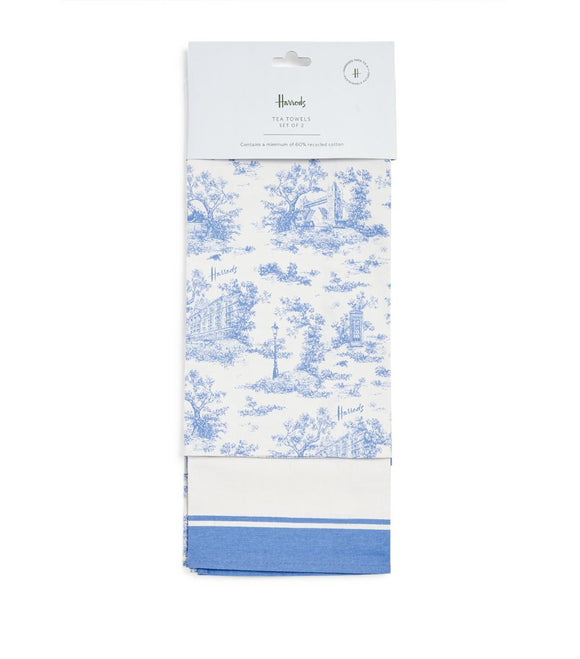 Blue Toile Tea Towels (Set of 2)