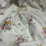 Floral Footie and Hat Set (0-6 Months)