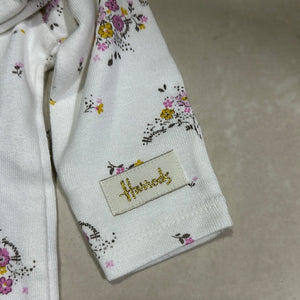 Floral Footie and Hat Set (0-6 Months)