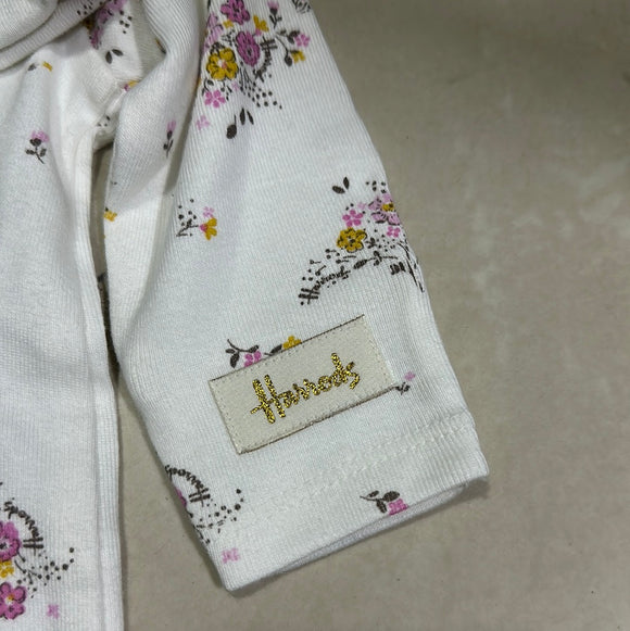 Floral Footie and Hat Set (0-6 Months)