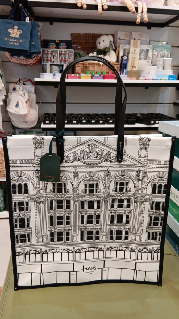 Building Grocery Shopper Bag Medium...حقيبة تسوق  متوسطة الحجم بشكل بناء