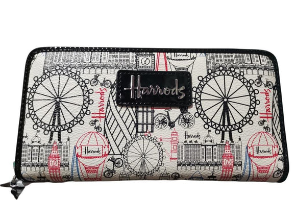Balloons & Bicycles white long wallet