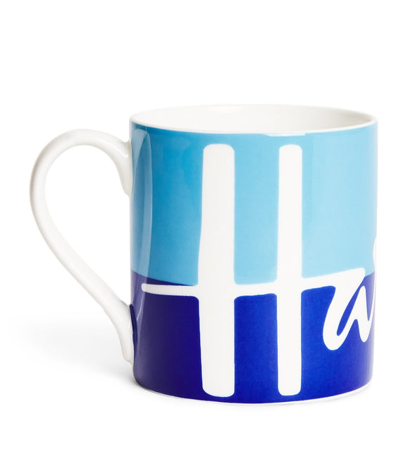 Ceramic Logo Mug (Blue)..كوب سيراميك بشعار (أزرق)