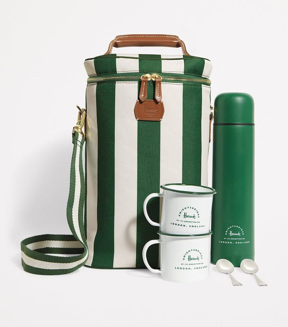 Harrods Stripe Drinks Bag for Tea..حقيبة مشروبات هارودز المخططة للشاي