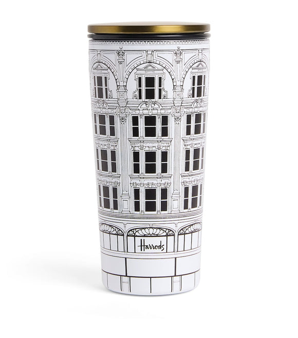 Harrods
Metal Building Travel Cup..(white)   كأس هارودز للسفر معدنية لون ابيض