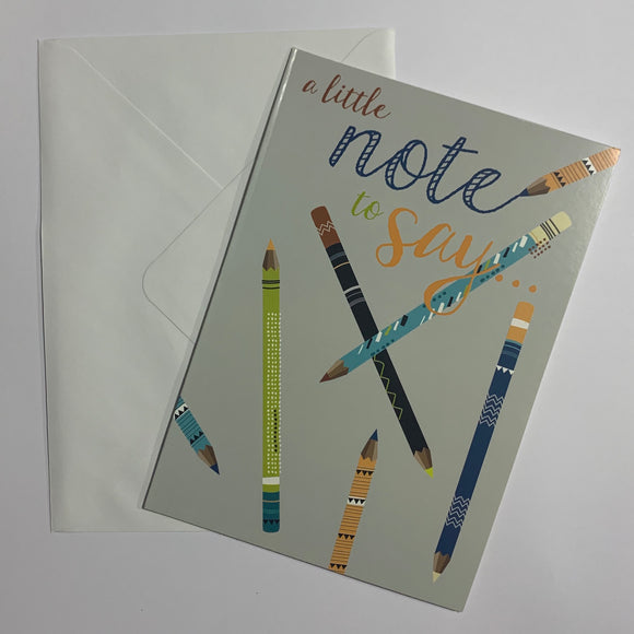 A Little Note to Say... Plain Card and Envelope