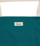 Harrods Teal Colour Block Adult Apron..مريلة للكبار بلون أزرق مخضر