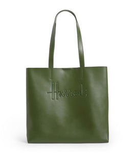 Medium Leather Kensington Tote Bag Green..حقيبة جلدية متوسطة الحجم باللون الاخضر