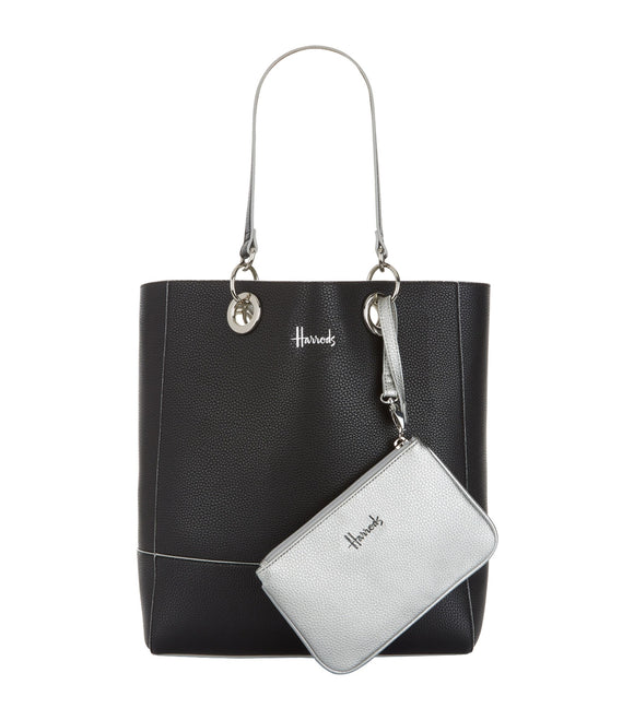 Fern Reversible Tote Bag Black and Silver