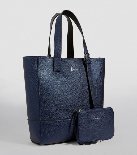Fern Reversible Tote Bag Navy and Black