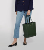 Grained Fern Reversible Tote Bag Green