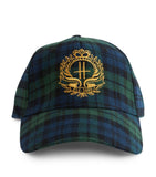Harrods Crest Embroidered Tartan Cap..قبعة تارتان مطرزة بشعار هارودز