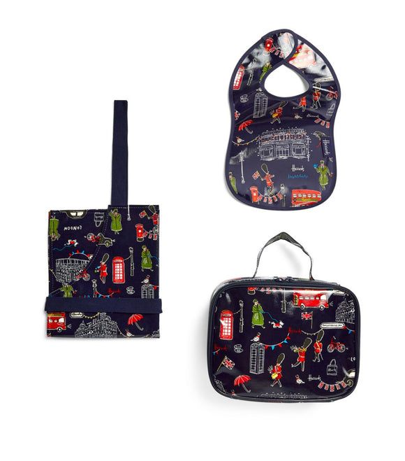 Harrods SW1 Lunch Bag, Apron and Bib Set