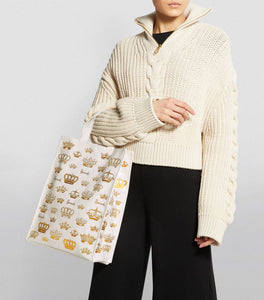 Medium New Crowns Shopper Bag حقيبة تسوق حجم متوسط بنقشة التيجان الجديدة