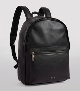 Harrods Black Leather Mens Wembley Backpack