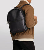 Harrods Black Leather Mens Wembley Backpack