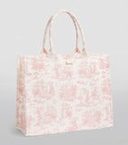 Pink Toile Grocery Shopper Bag