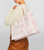 Pink Toile Grocery Shopper Bag