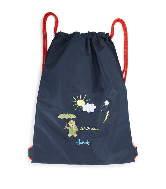 Harrods Weather  Bear Drawstring Backbag