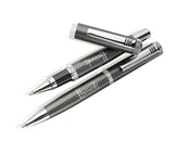 Harrods Double Pen Set Dark Grey in Tin