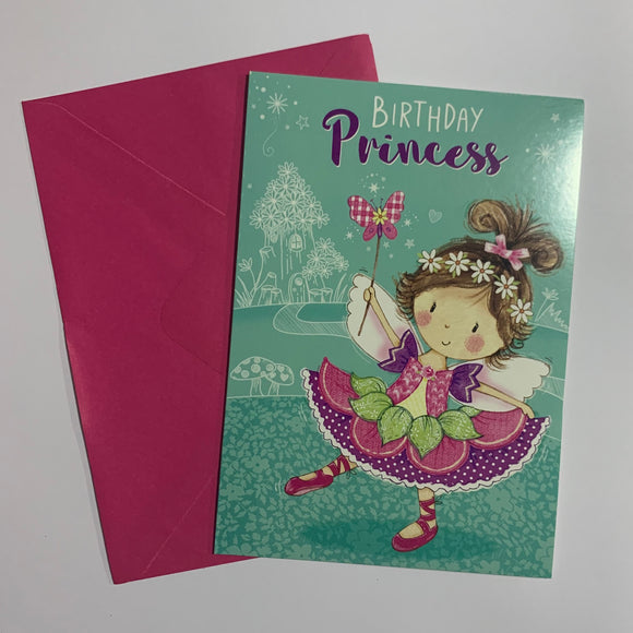 Birthday Princess Card and Envelope