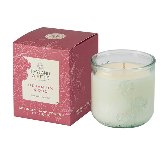Geranium & Oud Candle in a Glass 280g