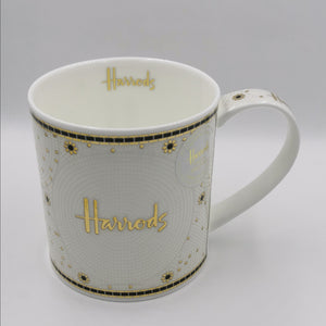 Harrods Floor Mosaic White Gold Mug..كوب من الذهب الأبيض بتصميم فسيفساء الأرضية