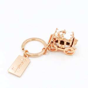 Harrods Rose Gold Carriage Keyring..سلسلة مفاتيح هارودز باللون الذهبي الوردي بتصميم عربة