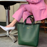 Grained Fern Reversible Tote Bag Green