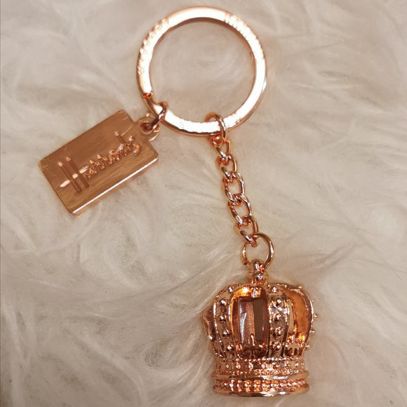 Harrods Rose Gold Crown Keyring..سلسلة مفاتيح هارودز من الذهب الوردي بتصميم تاج