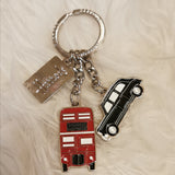Harrods Charms Bus and Taxi Keyring...سلسلة مفاتيح حافلة وسيارة أجرة