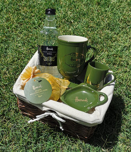 Green Pedestal Mug & Espresso Set with Money Bag Basket