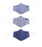 Cotton Face Covering Floral (Set of 3)..غطاء وجه من القطن مزهر
