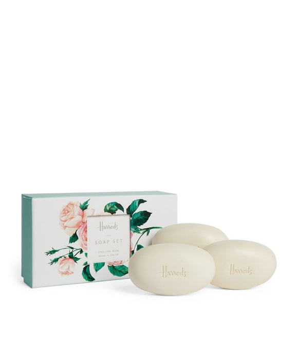 Harrods Luxury English Rose Soap (3 x 100g)