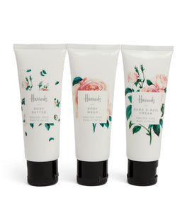 Harrods Luxury English Rose Lotion Travel Gift Set