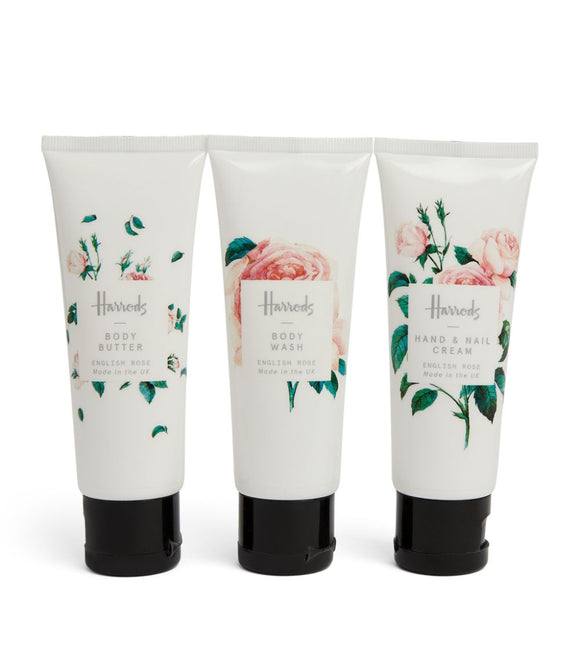 Harrods Luxury English Rose Lotion Travel Gift Set