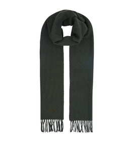 Fringed Wool Scarf Green...وشاح صوف أخضر ذو شراشيب