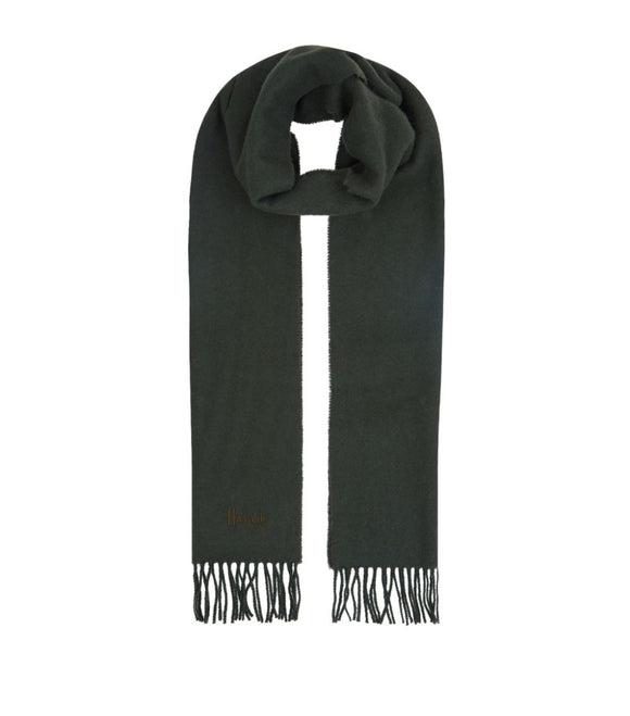 Fringed Wool Scarf Green...وشاح صوف أخضر ذو شراشيب
