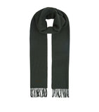 Fringed Wool Scarf Green...وشاح صوف أخضر ذو شراشيب